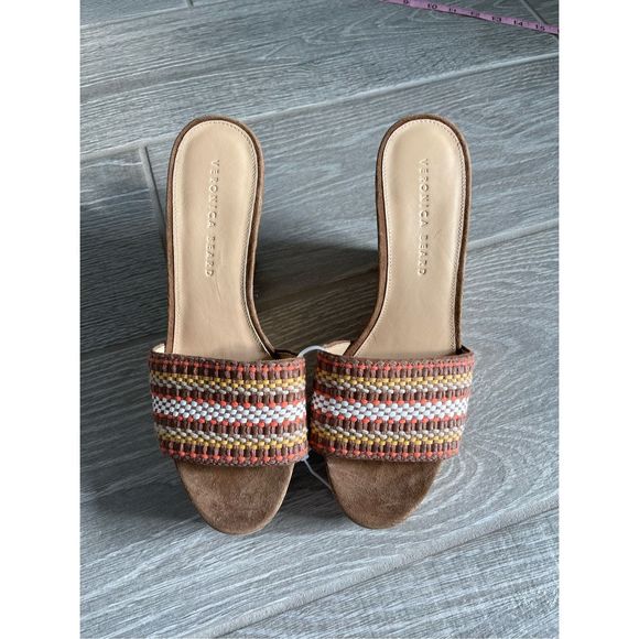 VERONICA BEARD Dali Woven Wedge Sandals Size 9 - Picture 4 of 9